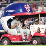 Phillies closer carted off after taking ball off leg: What we know